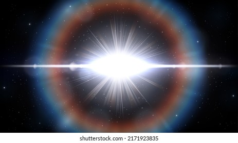 Dazzling Big Starlight, Science Background. Vector Illustration