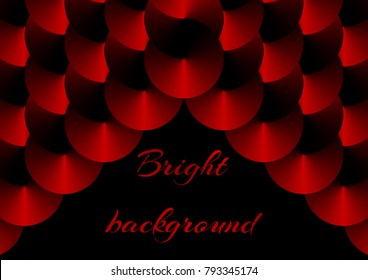 A dazzling Christmas background for a brochure with round metal red plates