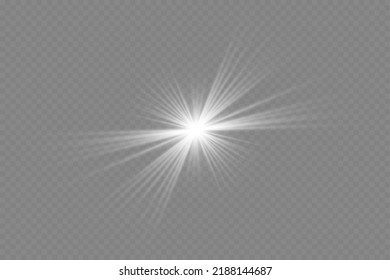 Dazzling flash. Bright Star. Magic dust. Brilliant vector. Bright sun. Glare. shining beam. Rash.