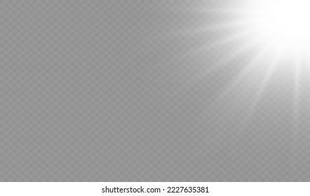 Deslumbrante destello. Estrella brillante. Polvo mágico. Un vector brillante. Sol brillante. Glare. rayo brillante. Erupción.