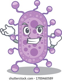 A dazzling mycobacterium mascot design concept with happy face