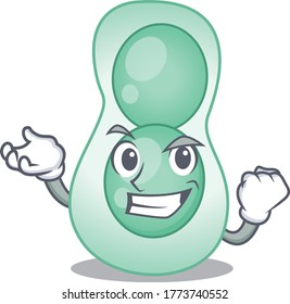 A dazzling serratia marcescens mascot design concept with happy face