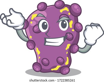 A dazzling shigella mascot design concept with happy face
