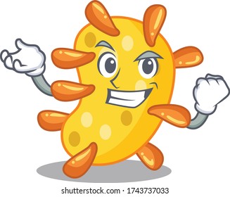 A dazzling vibrio mascot design concept with happy face