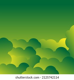 dazzling yellow green cloud background