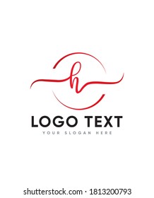 A dazzling.playful and romantic charm letter type H logo template, Vector logo for business and company identity 