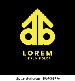 db, aa, ab initial home logo concept for any purpose