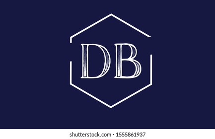 DB abstract vector logo monogram template