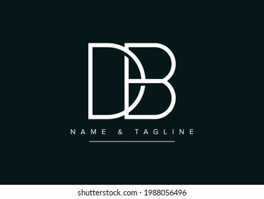 DB or BD Abstract initial monogram letter alphabet logo