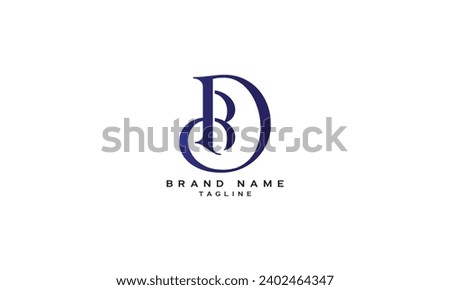 DB, BD, Abstract initial monogram letter alphabet logo design