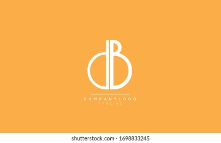 DB BD B D alphabet abstract initial letter logo design vector template