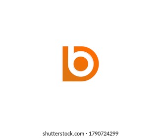 Db / bD / b initial letter logo design icon