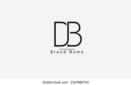 DB BD D B abstrakte Vektorlogo-Monogramm-Vorlage
