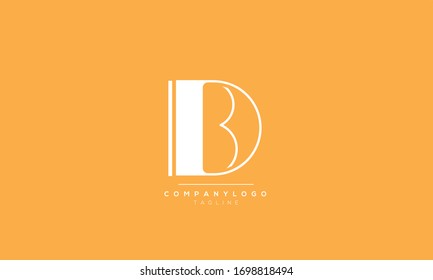 DB BD D B-Alphabet abstrakter Anfangsbuchstaben Logo Design Vektorillustration Vorlage
