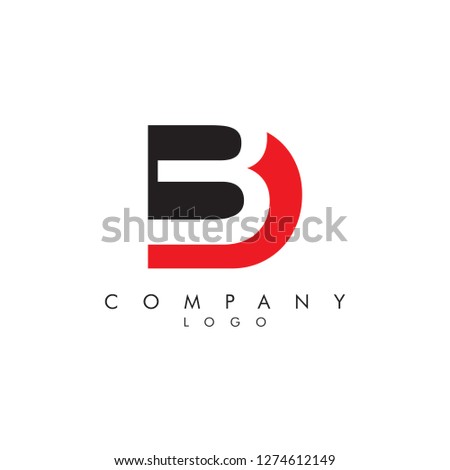 DB, BD Letter Company logo design icon vector