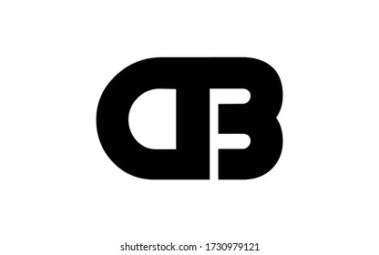 DB or BD Letter Initial Logo Design, Vector Template