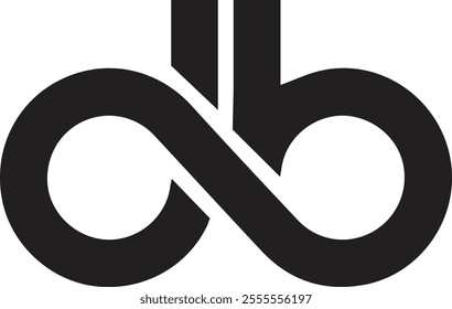 DB or BD Letter Initial Logo Design, Vector Template Logo db letters monogram, black and  gradient sleek lines geometric shape, combination d and b initials emblem for business 