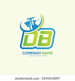 DB or BD Letter Local Cleaning vector logo. Cleaning service logo vector
