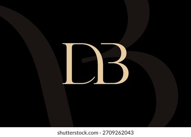 Logo-Design für DB- oder BD-Buchstaben. Klassische Luxus Initialen Monogramm.