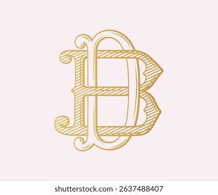 DB, BD, logo DB, Letter DB,  Monogram DB, Wedding Monogram, Wedding Logo, Logo Design , Monogram Vintage