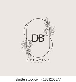 DB Beauty vector initial logo art, handwriting logo of initial signature, wedding, fashion, jewerly, boutique, floral and botanical with creative template for any company or business.