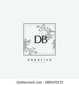 DB Beauty vector initial logo art, handwriting logo of initial signature, wedding, fashion, jewerly, boutique, floral and botanical with creative template for any company or business.