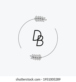 DB Beauty vector initial logo, handwriting logo of initial signature