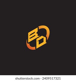 DB combination letter unique initials logo esport for gaming team, youtube, twitch
