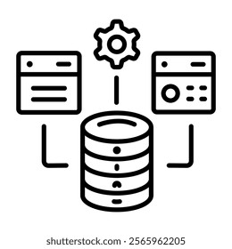 Db configuration icon in line style 