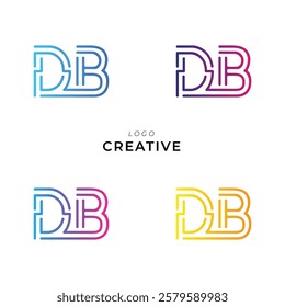 DB Creative Latter Logo Design. Monogram Design. By Custom Branding Logo. Creative Logo Design. Vector illustration. Modern Design. Logo Template.