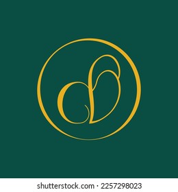 Logo de letras de lujo creativas de DB, logotipo elegante de DB, letra Bd, logotipo de letras cursivas de DB, logotipo de escritura a mano de la firma inicial, letra inicial de DB