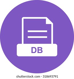 DB, data, storage icon vector image. Can also be used for file format, design and storage. Suitable for mobile apps, web apps and print media.