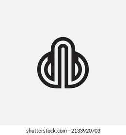 DB or DNB monogram design logo template.