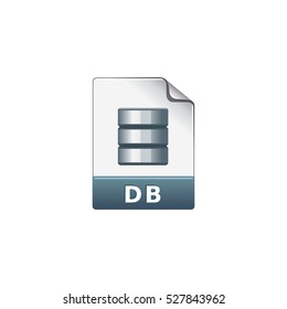 DB File format icon in color. Extension database queries