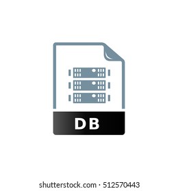 DB File format icon in duo tone color. Extension database queries