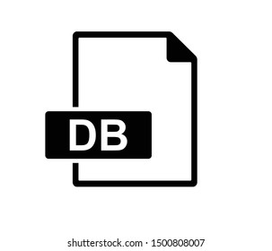 DB File icon vector, db file format vector icon