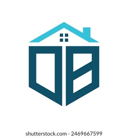 PLANTILLA de diseño de logotipo de DB House. Logotipo de la letra DB para el negocio inmobiliario, de la construcción o de cualquier negocio relacionado de la casa