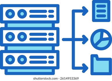 Db Icon Blue Vector Illustration