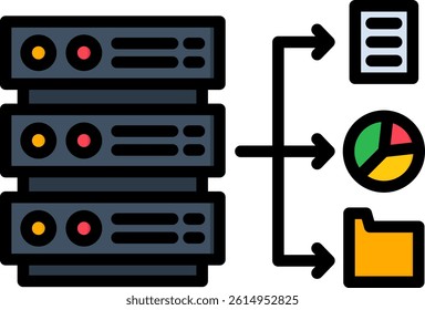 Db Icon Lineal Color Vector Illustration