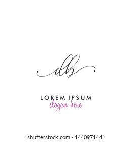 DB Initial beauty monogram logo vector