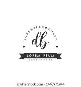 DB Initial beauty monogram logo vector