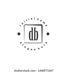 DB Initial beauty monogram logo vector