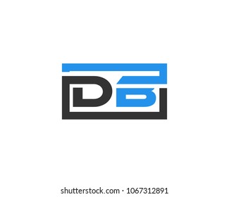 DB initial box letter logo template vector