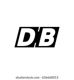 DB initial letter logo square black