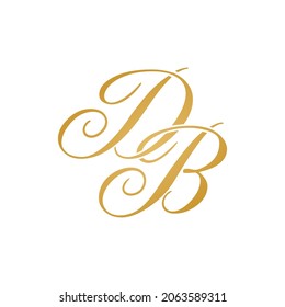 DB initial logo design vector stock