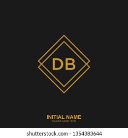 DB Initial logo letter with minimalist concept