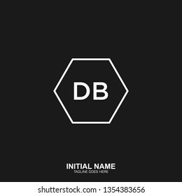 DB Initial logo letter with minimalist concept