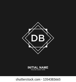 DB Initial logo letter with minimalist concept