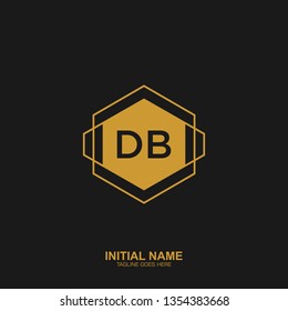 DB Initial logo letter with minimalist concept
