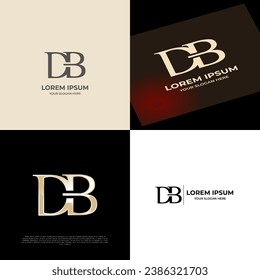 DB Initial Modern Luxury Logo Template for Business